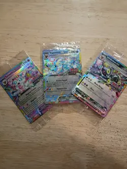 Pokemon Prismatic Evolutions EX Lot - Sylveon, Vaporeon, Umbreon - Image 1