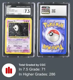 Pokemon Neo Discovery 14/75 Unown A 2001 Psychic Holo Rare CGC 7.5 NEAR MINT+ - Image 1