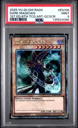 Dark Magician RA04-EN106 1st Edition 6th QCR Yugioh PSA 9 *066 - Image 1
