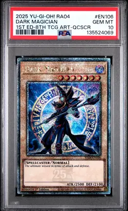 Dark Magician RA04-EN106 1st Edition 8th QCR Yugioh PSA 10 *069 - Image 1