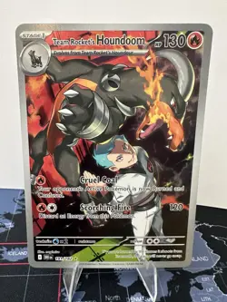 Team Rocket's Houndoom 191/182 Illustration Rare Destined Rivals Pokemon Card NM - Image 1