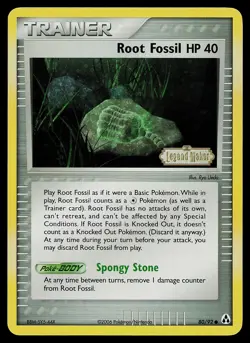 Pokemon Card - Root Fossil Legend Maker 80/92 Common Reverse Holo Stamped - Image 1