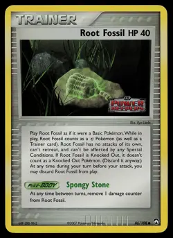 Pokemon Card - Root Fossil Power Keepers 86/108 Common Reverse Holo Stamped - Image 1