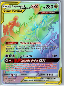 Naganadel & Guzzlord GX 260/236 SM - Cosmic Eclipse - Pokemon Card - NM - Image 1