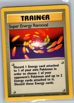 Super Energy Removal 79/102 Non Holo Base Set - Pokemon Card - NM - Image 1