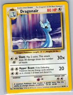 Dragonair 18/102 Non Holo Base Set - Pokemon Card - NM - Image 1