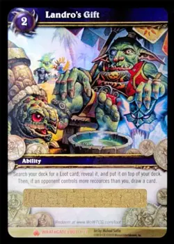 WoW TCG Loot Card - Landro’s Gift - Unused/Unscratched - Image 1