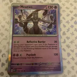 Pokemon Card Mewtwo 150/165 Scarlet & Violet 151 Holo Rare NM - Image 1