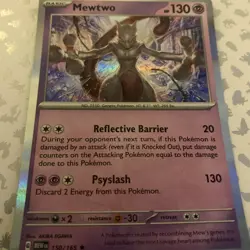 Pokemon Card Mewtwo 150/165 Scarlet & Violet 151 Holo Rare NM - Image 2