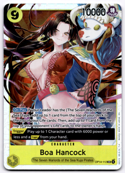 Boa Hancock OP14-112 SR The Azure Sea's Seven - One Piece Card Game English - Image 1
