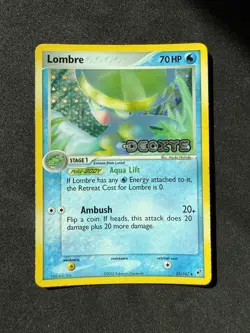 Lombre Reverse Holo EX Deoxys Pokemon Card 33/107 Stamped 2005 - Image 1