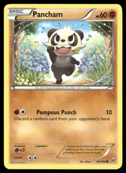 Pokemon Cards Pancham 86/162 BREAKthrough XY Common NM - Image 1