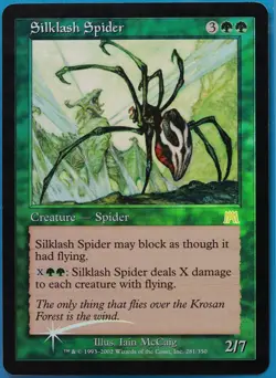 Silklash Spider FOIL Onslaught PLD Green Rare MAGIC CARD (ID# 460542) ABUGames - Image 1