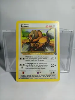 Tauros Uncommon 47/64 nm Vintage Jungle Set WoTC 1999 Pokemon Card! - Image 1