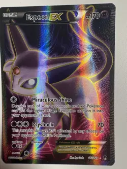 Espeon EX Full Art Holo Rare Pokemon TCG Card 117/122 Breakpoint XY - Image 1