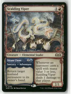Scalding Viper (Showcase) 295 Near Mint MTG Wilds of Eldraine Magic - Image 1