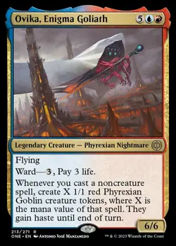x1 Ovika, Enigma Goliath - Foil R MTG Phyrexia: All Will Be One M/NM, English - Image 1