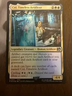 Magic the Gathering: Cid, Timeless Artificer (0411) Final Fantasy Foil Uncommon - Image 1