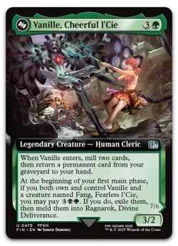 Vanille, Cheerful l'Cie (Extended Art) #475 (NM) Final Fantasy FIN Magic MTG - Image 1