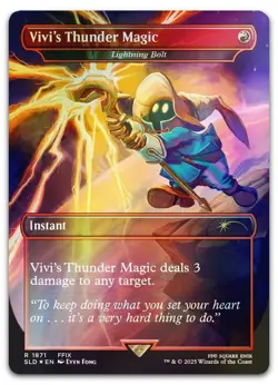 Vivi's Thunder Magic - Lightning Bolt (Rainbow Foil) #1871 NM Secret Lair Drop - Image 1