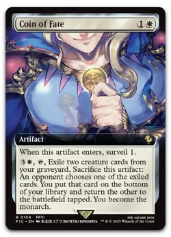 Coin of Fate (Extended Art) #104 (NM) Final Fantasy FIC Magic MTG - Image 1
