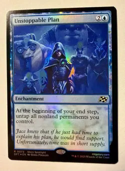 MTG Aetherdrift Unstoppable Plan Foil 0072 NM Rare - Image 1