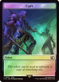 Copy Token FOIL - 0001 - Final Fantasy FIN MTG - Image 1