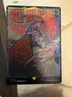 MTG Lord of the Rings NM Witch-King of Angmar Borderless Poster Foil Magic LOTR - Image 1