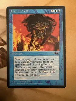 Force of Will - Alliances - Heavily Played - MTG Magic the Gathering - Image 1