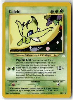 Celebi ⭐ 16/64 Rare Neo Revelation 2001 Pokemon NM - Image 1
