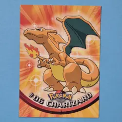 1999 Topps Pokemon TCG Charizard #06 Non-Holo TV Series 1 Blue Logo - Image 1