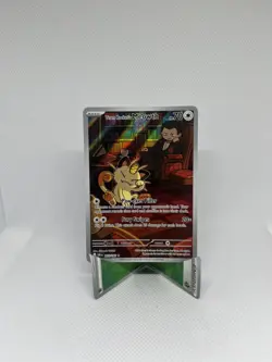 Pokemon TCG Team Rocket's Meowth IR Destined Rivals 203/182 Near Mint Condition - Image 1