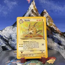 Raichu - 14/62 Pokemon Fossil - Holo ⚡ HP / Damaged - Image 1
