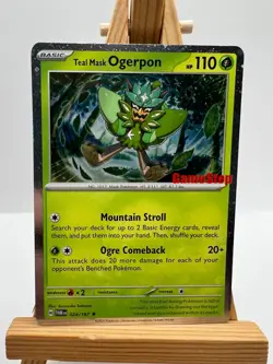 Pokemon Twilight Masquerade - 024/167 Teal Mask Ogerpon - Gamestop Stamped Promo - Image 1