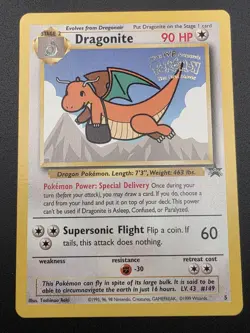 Dragonite 5 1999 WB Movie Black Star Promo Rare WOTC Nintendo Pokemon NM - Image 3