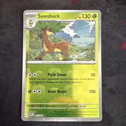 Pokemon TCG Sawsbuck (Master Ball Pattern) 007/086 SV11W: White Flare Holo NM - Image 1