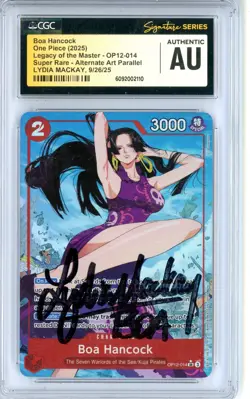 CGC Signed Lydia Mackay One Piece CCG Boa Hancock (Alternate Art) OP12-014 - Image 1