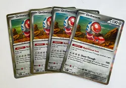 Pokemon Cards 2023 Paldea Evolved Orthworm Holo 151/193 x4 - Image 1