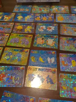 Pokemon Vintage Pocket Monsters Vending HOLO Prism Stickers (36 Cards) Laser - Image 2