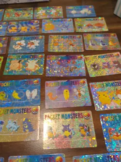 Pokemon Vintage Pocket Monsters Vending HOLO Prism Stickers (36 Cards) Laser - Image 3