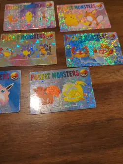 Pokemon Vintage Pocket Monsters Vending HOLO Prism Stickers (36 Cards) Laser - Image 5