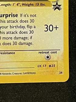 Happy Birthday Pikachu Holo 24 Celebrations Birthday Pokemon Card NM - Image 5