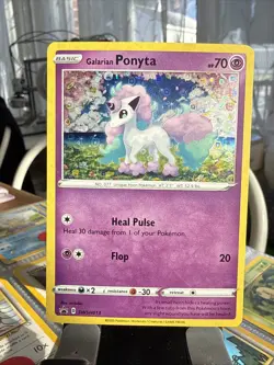 Pokemon TCG Galarian Ponyta SWSH013 Holo Black Star Promo Cosmos Card 2020 - Image 1