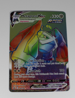 Pokemon Metagross VMAX Rainbow Rare TCG Card 208/198 Chilling Reign - Image 1