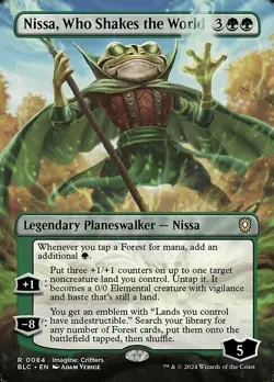 Nissa, Who Shakes the World Borderless #84 | BLC Bloomburrow Commander | MTG - Image 1