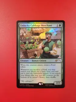 *Foil* Unlucky Cabbage Merchant Promo. LP or better. Avatar. MtG. Magic. - Image 1