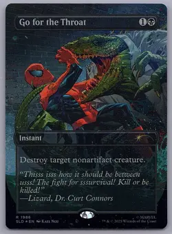 MTG Go for the Throat (Rainbow Foil) Secret Lair x Spider-Man 1986 NM - Image 1