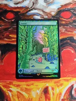 1x Forest, Full Art Foil - 1943, Spongebob Squarepants Secret Lair Drop MTG NM - Image 1