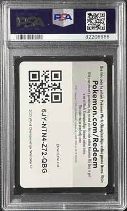 PSA 8 NM-MT 2023 Worlds Welcome Kit Insert Code Card Yokohama Japan Pokemon TCG - Image 2
