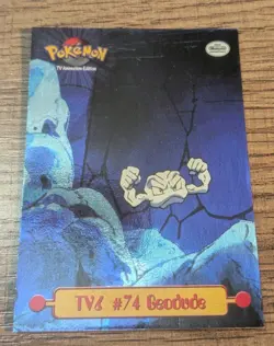 TV6 #74 GEODUDE TOPPS Series 1 Holo Pokemon Card MP - Image 1